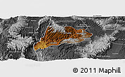 Physical Panoramic Map of Jimenez del Teul, desaturated