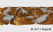 Physical Panoramic Map of Jimenez del Teul