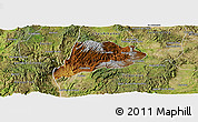 Physical Panoramic Map of Jimenez del Teul, satellite outside