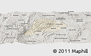 Shaded Relief Panoramic Map of Jimenez del Teul, semi-desaturated
