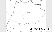 Blank Simple Map of Jimenez del Teul, cropped outside