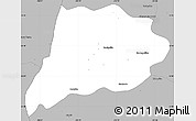 Gray Simple Map of Jimenez del Teul
