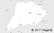 Silver Style Simple Map of Jimenez del Teul