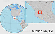 Gray Location Map of Juchipila