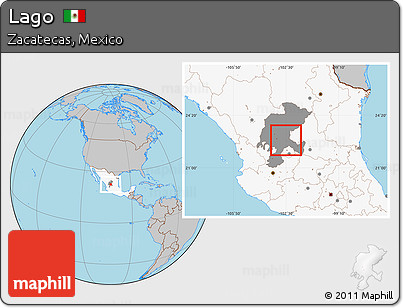 Gray Location Map of Lago, highlighted country, highlighted parent region