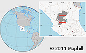 Gray Location Map of Lago, highlighted country, highlighted parent region
