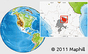 Physical Location Map of Mazapil, highlighted country, highlighted parent region