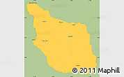 Savanna Style Simple Map of Mazapil, single color outside