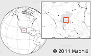 Blank Location Map of Morelos, highlighted parent region