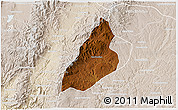 Physical 3D Map of Nochistlan de Mejia, lighten