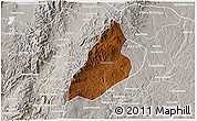 Physical 3D Map of Nochistlan de Mejia, lighten, semi-desaturated