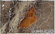 Physical 3D Map of Nochistlan de Mejia, semi-desaturated