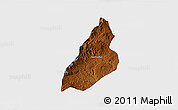 Physical 3D Map of Nochistlan de Mejia, single color outside