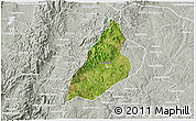 Satellite 3D Map of Nochistlan de Mejia, lighten, semi-desaturated