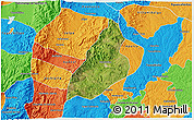 Satellite 3D Map of Nochistlan de Mejia, political outside