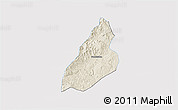 Shaded Relief 3D Map of Nochistlan de Mejia, single color outside