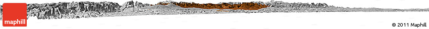 Physical Horizon Map of Nochistlan De Mejia, lighten, desaturated