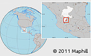 Gray Location Map of Nochistlan de Mejia, highlighted parent region