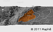 Physical Panoramic Map of Nochistlan de Mejia, desaturated