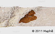Physical Panoramic Map of Nochistlan de Mejia, lighten