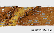 Physical Panoramic Map of Nochistlan de Mejia