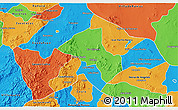 Political 3D Map of Ojocaliente