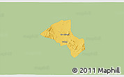 Savanna Style 3D Map of Ojocaliente, single color outside