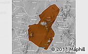 Physical 3D Map of Pinos, lighten, desaturated
