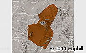Physical 3D Map of Pinos, lighten, semi-desaturated