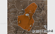 Physical 3D Map of Pinos, semi-desaturated