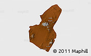 Physical 3D Map of Pinos, single color outside