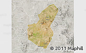 Satellite 3D Map of Pinos, lighten, semi-desaturated