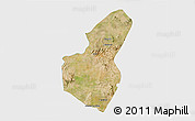 Satellite 3D Map of Pinos, single color outside