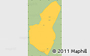 Savanna Style Simple Map of Pinos, single color outside