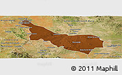 Physical Panoramic Map of Rio Grande, satellite outside