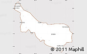 Classic Style Simple Map of Rio Grande, cropped outside