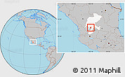 Gray Location Map of Tepetongo, highlighted parent region