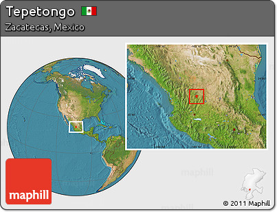 Satellite Location Map of Tepetongo