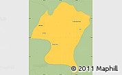 Savanna Style Simple Map of Tepetongo