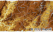 Physical 3D Map of Teul de Gonzalez Ortega