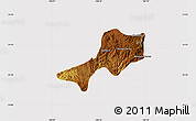 Physical Map of Teul de Gonzalez Ortega, cropped outside