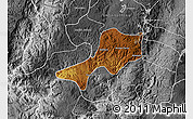 Physical Map of Teul de Gonzalez Ortega, desaturated