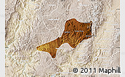 Physical Map of Teul de Gonzalez Ortega, lighten