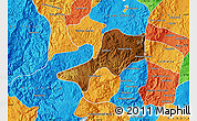 Physical Map of Teul de Gonzalez Ortega, political outside
