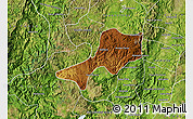 Physical Map of Teul de Gonzalez Ortega, satellite outside