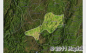 Satellite Map of Teul de Gonzalez Ortega, darken