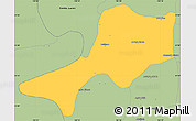 Savanna Style Simple Map of Teul de Gonzalez Ortega