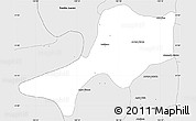 Silver Style Simple Map of Teul de Gonzalez Ortega