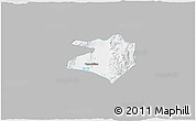 Gray 3D Map of Tlaltenango de Sanchez R., single color outside
