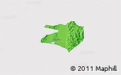 Political 3D Map of Tlaltenango de Sanchez R., single color outside
